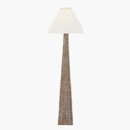 Seacomb Rattan Pyramid Floor Lamp Base – Natural Craftsmanship and Colonial Charm