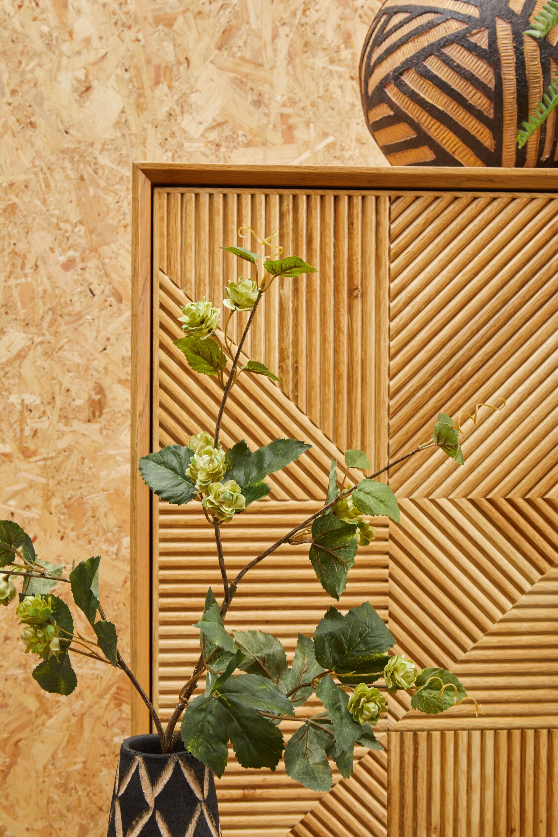 Shop the Natural Geometric Wooden Cabinet, a sophisticated blend of rustic charm and modern design. FREE UK Mainland Delivery Shop online today at www.nobleandnook.co.uk