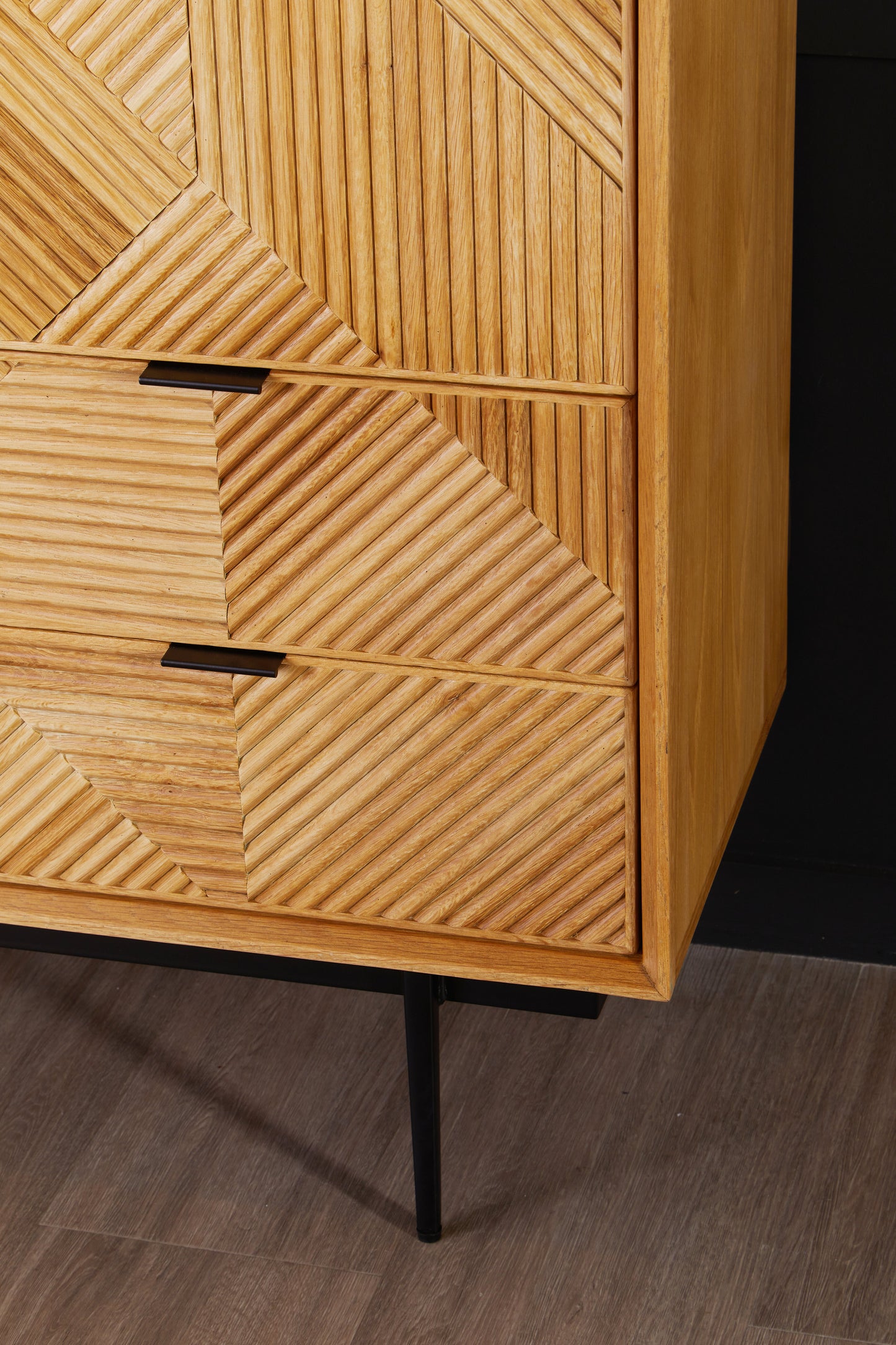 Shop the Natural Geometric Wooden Cabinet, a sophisticated blend of rustic charm and modern design. FREE UK Mainland Delivery Shop online today at www.nobleandnook.co.uk