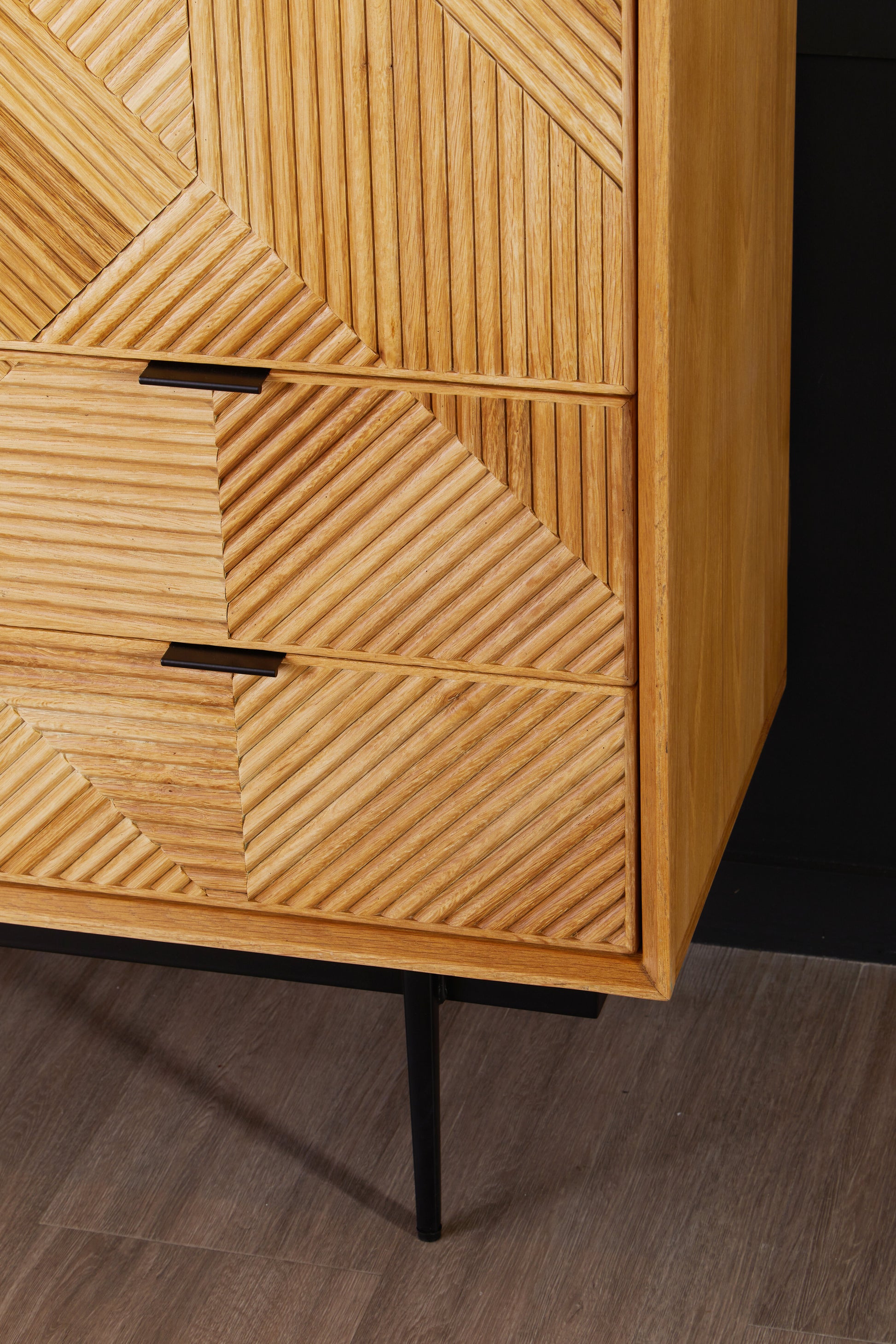 Shop the Natural Geometric Wooden Cabinet, a sophisticated blend of rustic charm and modern design. FREE UK Mainland Delivery Shop online today at www.nobleandnook.co.uk