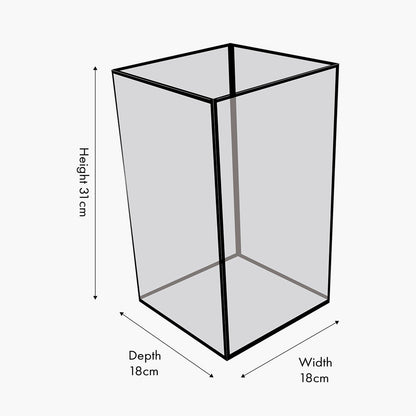 Brass Metal and Smoked Glass Panelled Square Hurricane Large – Timeless Modern Lantern