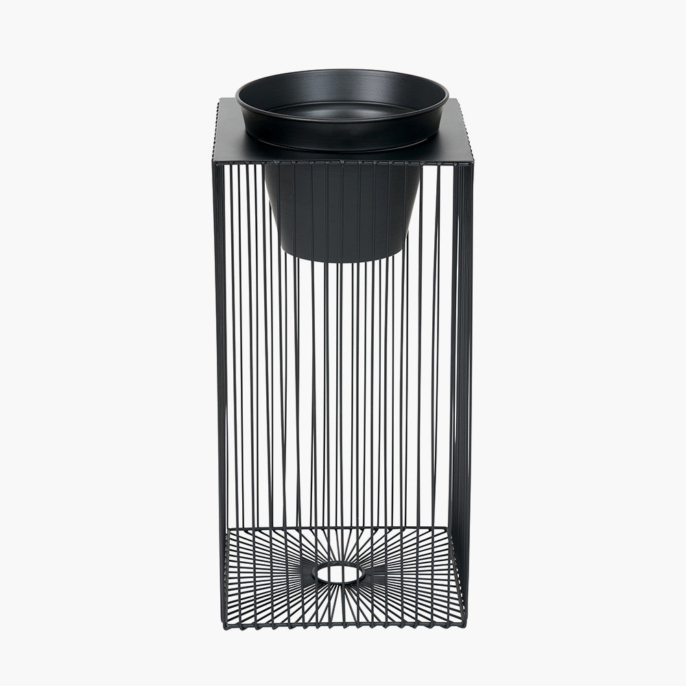 Black Metal Strut Planter | Small