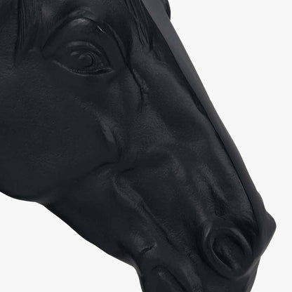Black Metal Horse Head Sculpture – Statement Decorative Ornament