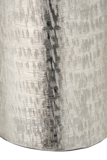 Silver Metal Hammered Vase Tall – Handcrafted Contemporary Statement Piece for Stylish Homes