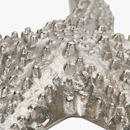 Silver Metal Starfish Ornament – Coastal Decorative Home Accent