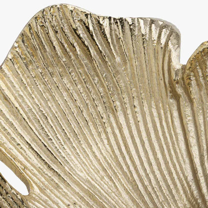Gold Metal Ginkgo Leaf Trinket Bowl – Elegant Handcrafted Decorative Accent for Modern Homes