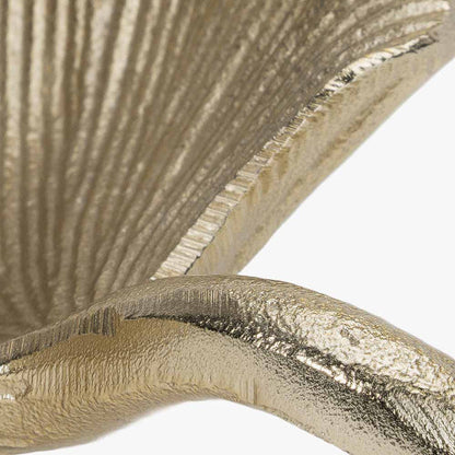 Gold Metal Ginkgo Leaf Trinket Bowl – Elegant Handcrafted Decorative Accent for Modern Homes
