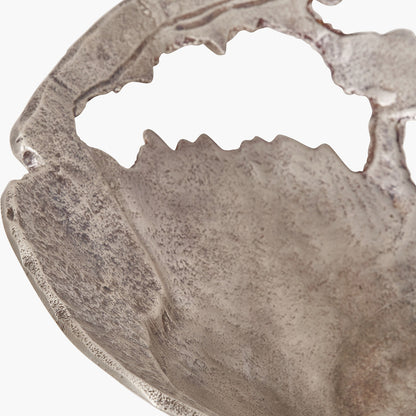 Antique Silver Cast Metal Decorative Bowl – Handcrafted Statement Centrepiece for Elegant UK Homes