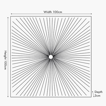 White and Gold Metal Sunburst Wall Art