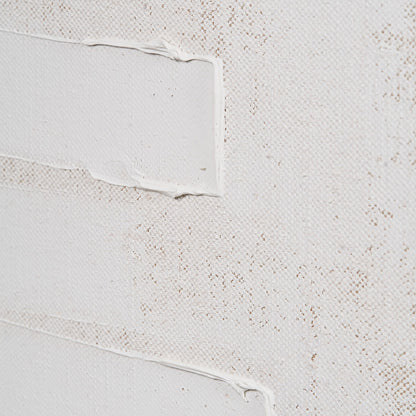 White and Natural Textured Canvas with Natural Frame