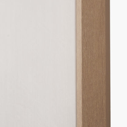 Set of 3 Natural and White Birds Canvases with Natural Frames