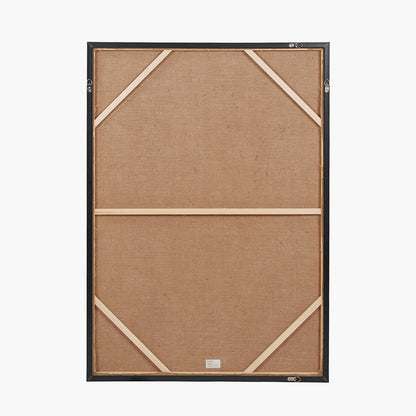 Monochrome Abstract Canvas with Black Frame