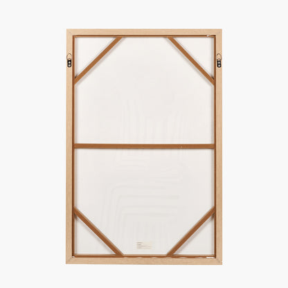 Striped Dress Lady Design Canvas with Natural Frame