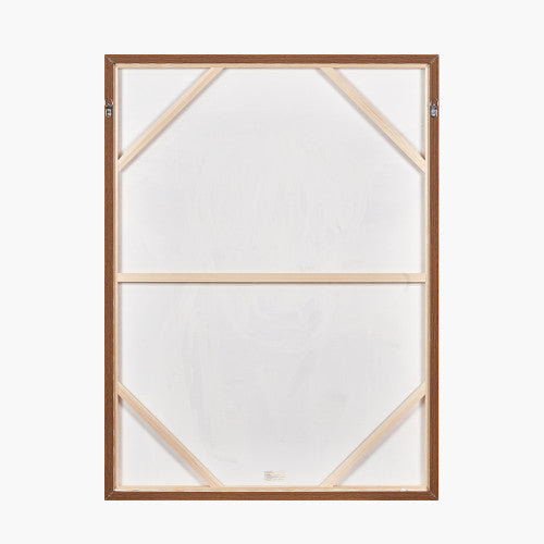 Mulberry and Naturals Highland Cow Canvas with Oak Effect Frame