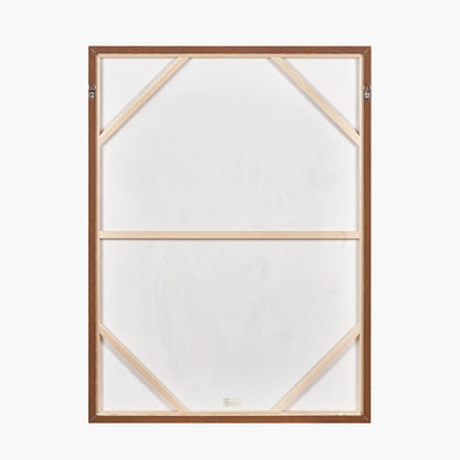 Mulberry and Naturals Highland Cow Canvas with Oak Effect Frame