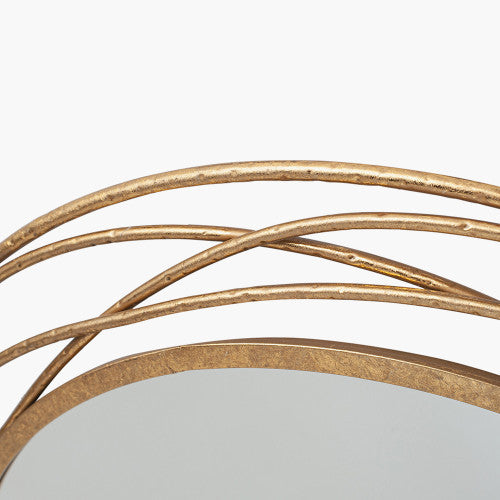 Bring a refined touch to your home with the Antique Gold Metal Swirl Round Wall Mirror. Perfect for your living room, hallway, or bedroom. Shop online now at www.nobleandnook.co.uk