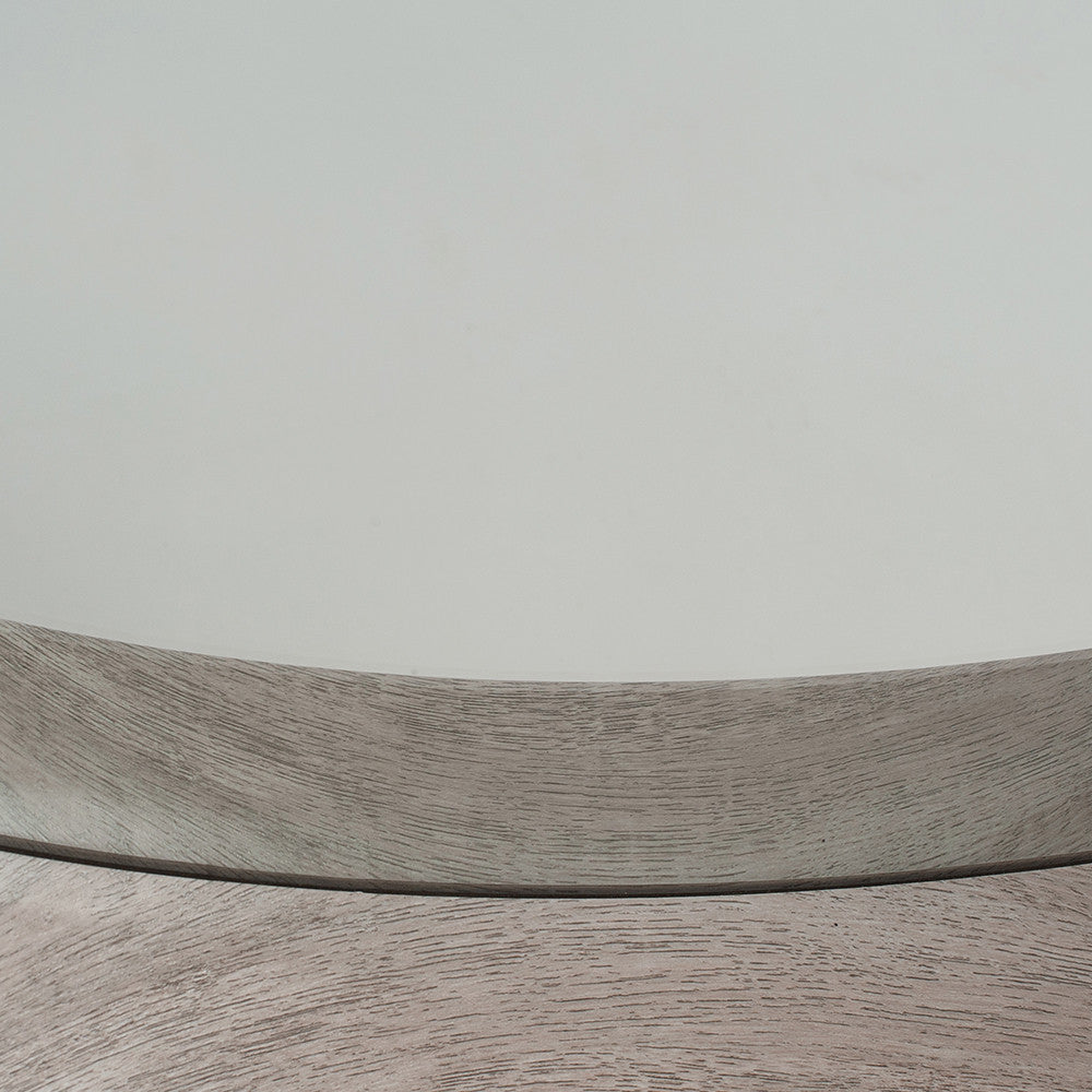 Grey Oak Wood Veneer Frame, adds a natural, modern texture to your space. Contemporary Round Shape. W74xD74xH6cm. Ready to hang and enjoy. Shop online today at www.nobleandnook.co.uk