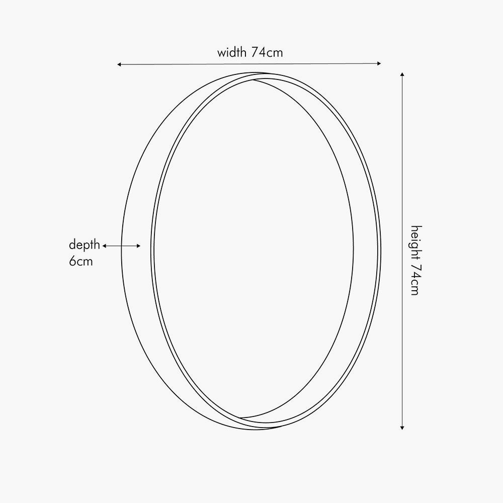 Grey Oak Wood Veneer Frame, adds a natural, modern texture to your space. Contemporary Round Shape. W74xD74xH6cm. Ready to hang and enjoy. Shop online today at www.nobleandnook.co.uk
