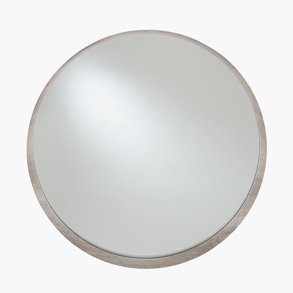 Grey Oak Wood Veneer Frame, adds a natural, modern texture to your space. Contemporary Round Shape. W74xD74xH6cm. Ready to hang and enjoy. Shop online today at www.nobleandnook.co.uk