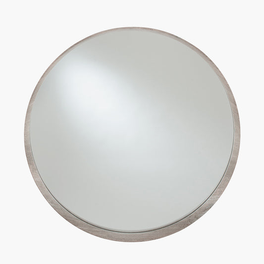 Grey Oak Wood Veneer Frame, adds a natural, modern texture to your space. Contemporary Round Shape. W74xD74xH6cm. Ready to hang and enjoy. Shop online today at www.nobleandnook.co.uk