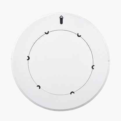 White Marble Effect Round Wall Mirror | Contemporary Wall Mirror