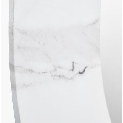 White Marble Effect Round Wall Mirror | Contemporary Wall Mirror