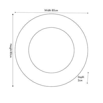 White Marble Effect Round Wall Mirror | Contemporary Wall Mirror