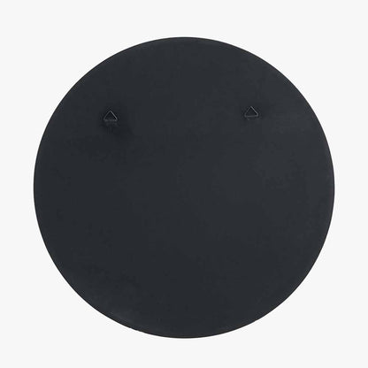 Black Metal Slim Frame Round Wall Mirror Medium – Modern Statement Design