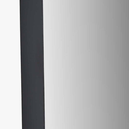 Black Oval Wall Mirror – Slim Metal Frame, Modern Minimalist Design