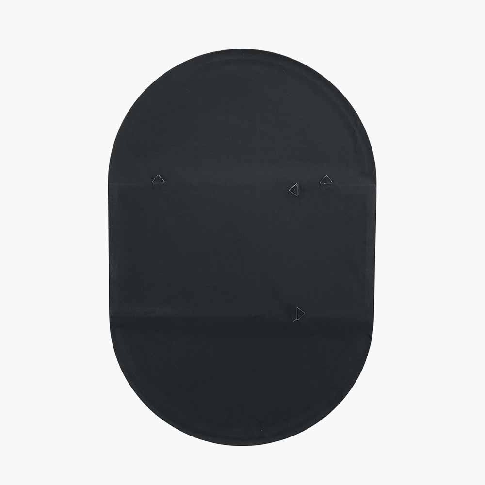Black Oval Wall Mirror – Slim Metal Frame, Modern Minimalist Design