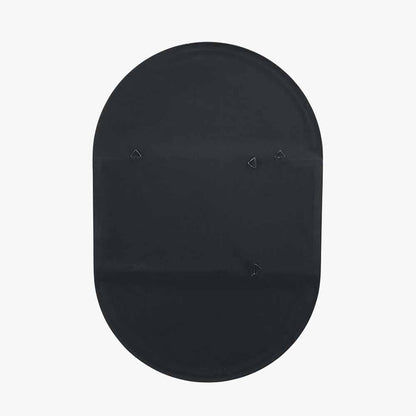 Black Oval Wall Mirror – Slim Metal Frame, Modern Minimalist Design