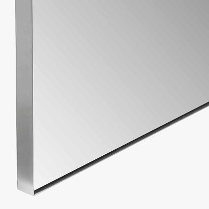 Brushed Silver Metal Slim Frame Arch Floor Mirror. Dimensions W70xD3xH200cm. This full-length mirror makes a bold statement, its arched shape and slim brushed silver frame blend contemporary style with classic charm. Shop online today at www.nobleandnook.co.uk