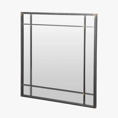 Antique Bronze Square Wall Mirror – 80cm Industrial Statement Mirror