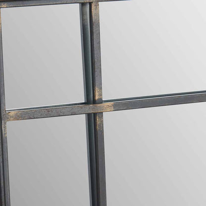 Antique Bronze Square Wall Mirror – 80cm Industrial Statement Mirror