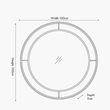 Shop the Antique Bronze Metal Large Round Wall Mirror. Its generous scale and beautifully detailed inner frame bring elegance and sophistication to your home. Shop online today at www.nobleandnook.co.uk