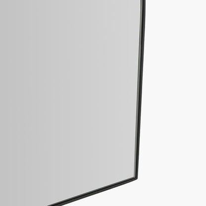 Black Tall Arch Wall Mirror – Slim Metal Frame, Modern Industrial Style