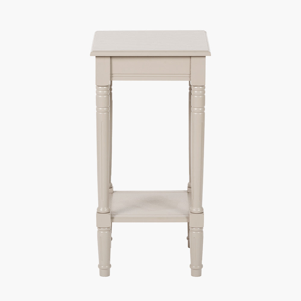 Heritage Putty Pine Wood Accent Table
