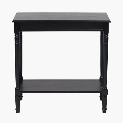 Heritage Black Pine Wood Console Table