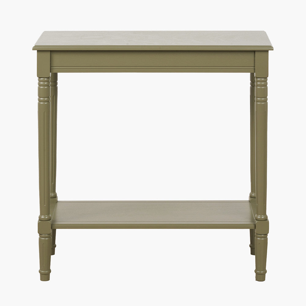 Heritage Olive Pine Wood Console Table