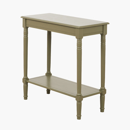 Heritage Olive Pine Wood Console Table