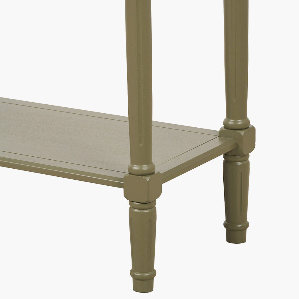 Heritage Olive Pine Wood Console Table
