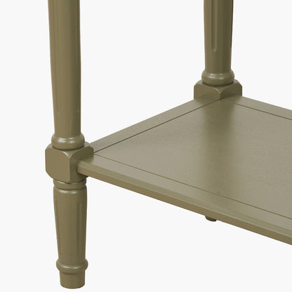 Heritage Olive Pine Wood Console Table