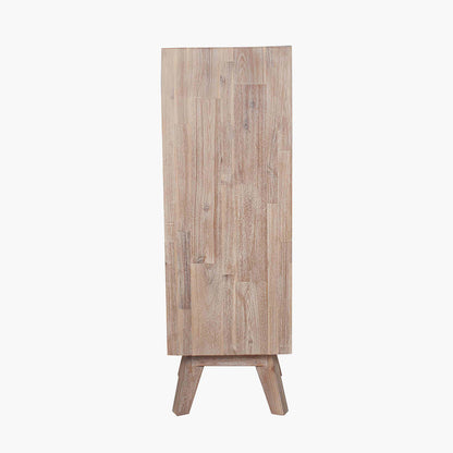 Kalmar Sand Wash Acacia Wood 4 Drawer Tall Unit