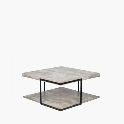 The Jersey Coffee Table offers an effortlessly cool industrial edge, combining a concrete-effect surface with a matte black metal frame. Shop online at www.nobleandnook.co.uk