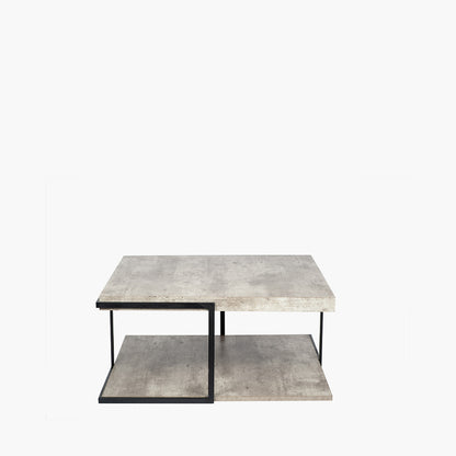 The Jersey Coffee Table offers an effortlessly cool industrial edge, combining a concrete-effect surface with a matte black metal frame. Shop online at www.nobleandnook.co.uk