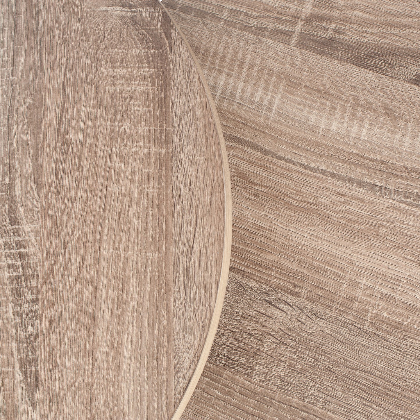 Atri Dark Oak Wood Veneer and Black Metal Coffee Table – Modern Square Statement Table