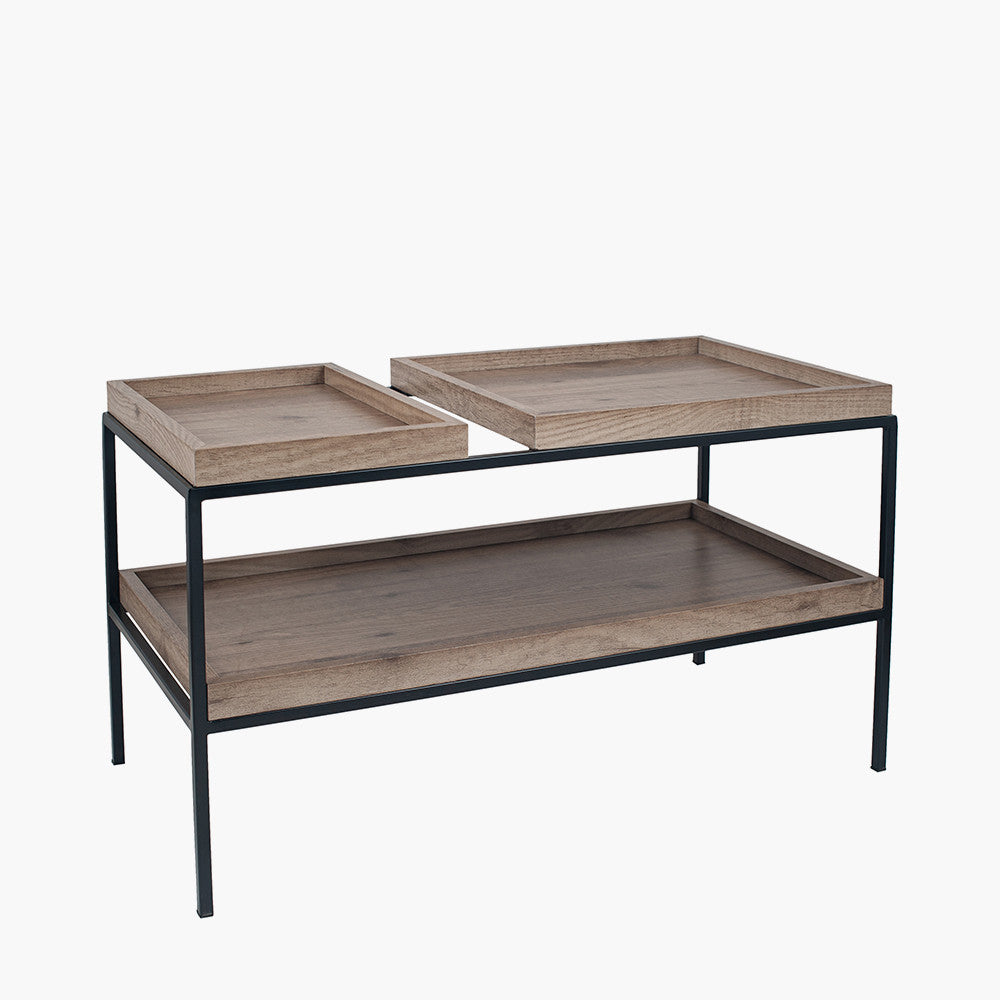 Refresh your living space with the Gallery Coffee Table with a durable black metal frame. W80 x D40 x H45 cm and No Assembly Required. Available at www.nobleandnook.co.uk