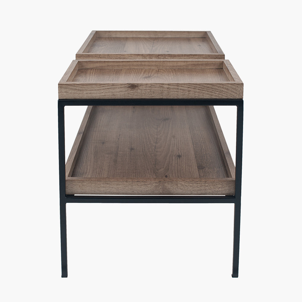 Refresh your living space with the Gallery Coffee Table with a durable black metal frame. W80 x D40 x H45 cm and No Assembly Required. Available at www.nobleandnook.co.uk
