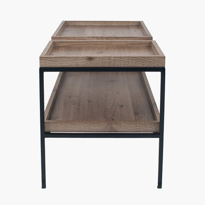 Refresh your living space with the Gallery Coffee Table with a durable black metal frame. W80 x D40 x H45 cm and No Assembly Required. Available at www.nobleandnook.co.uk