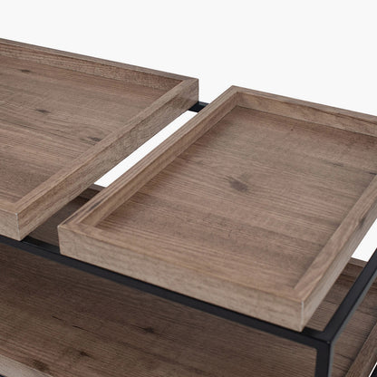 Refresh your living space with the Gallery Coffee Table with a durable black metal frame. W80 x D40 x H45 cm and No Assembly Required. Available at www.nobleandnook.co.uk
